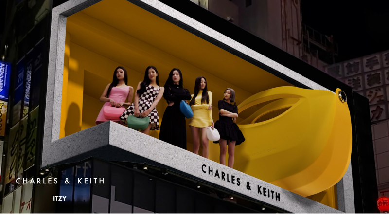 Charles & Keith lights up Shinjuku crosswalk with 3D campaign featuring ITZY