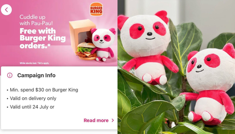 Burger King hands out foodpanda Pau-Pau plushies